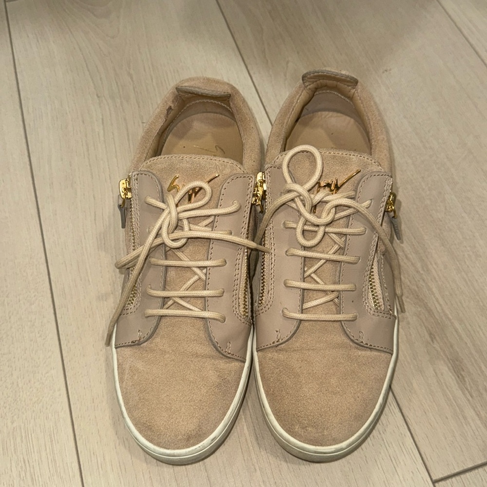 giuseppe zanotti sneakers suede beige 38.5.  Good used condition.